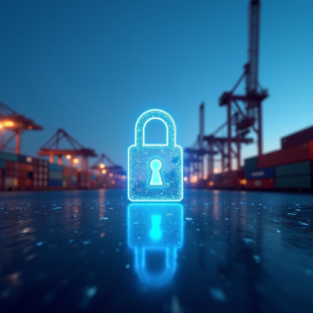 Secure logistics data processing visual